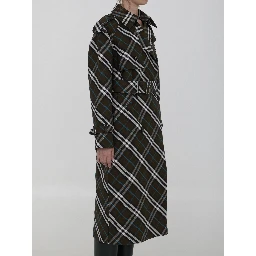 Long trench coat in cotton blend