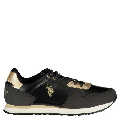 Black Polyester Sneaker
