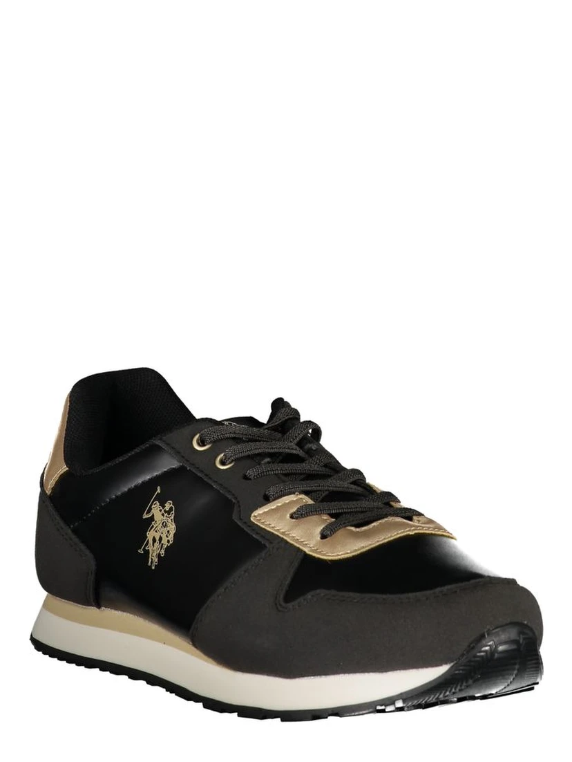Black Polyester Sneaker