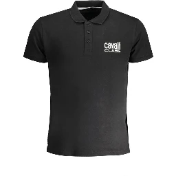 Black Cotton Polo Shirt