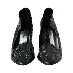 Black Crystal CINDERELLA Heels Pumps Shoes