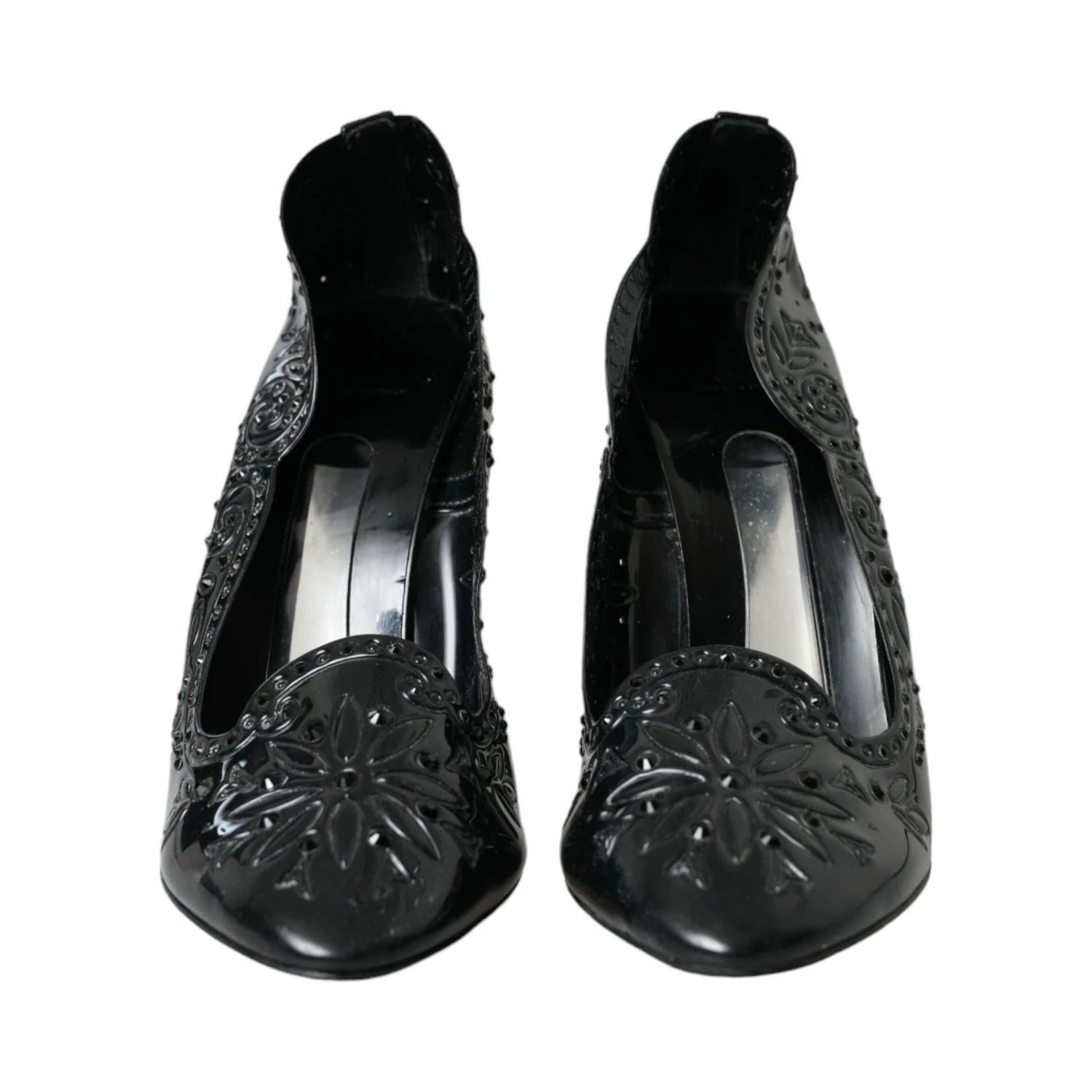 Black Crystal CINDERELLA Heels Pumps Shoes