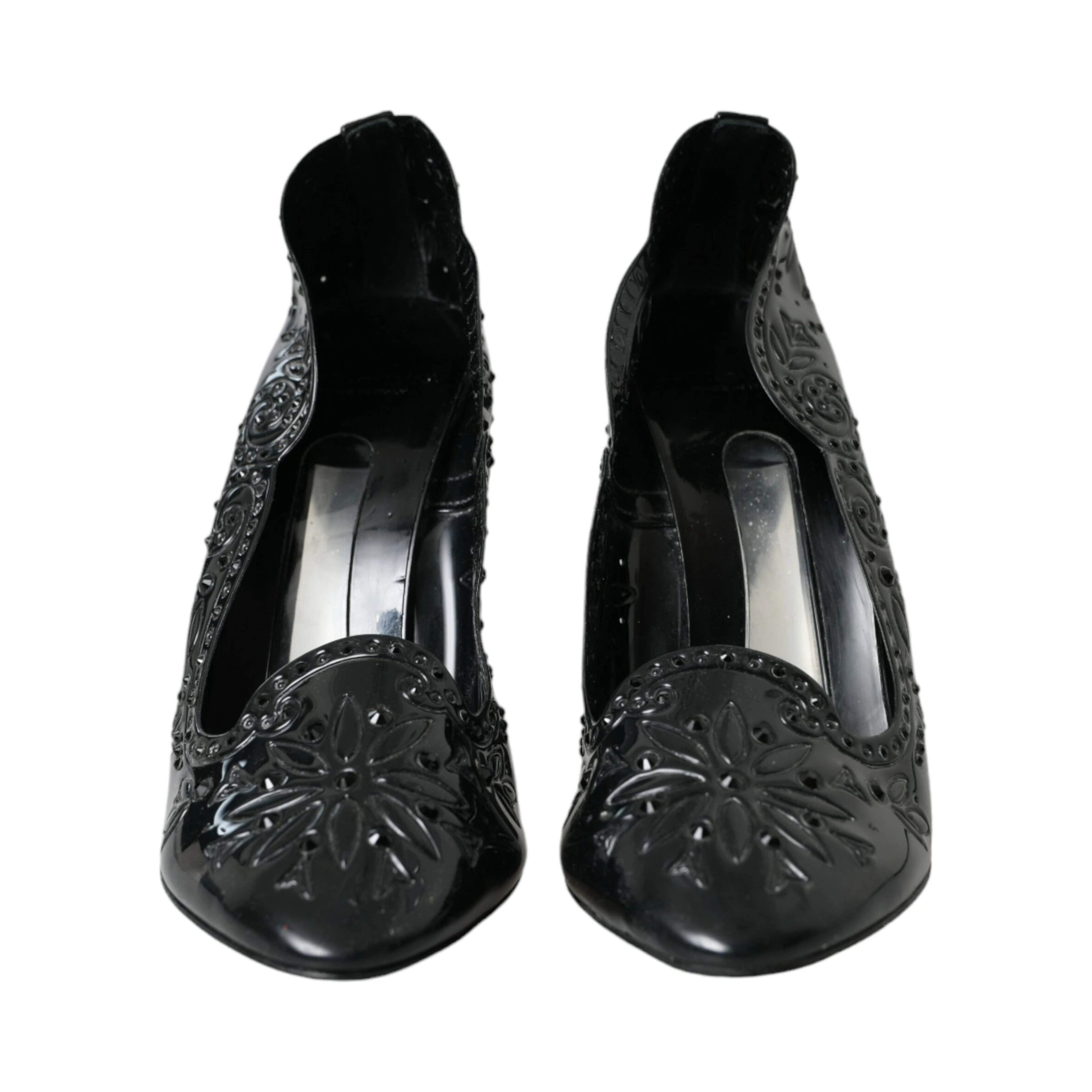 Black Crystal CINDERELLA Heels Pumps Shoes