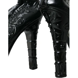 Black Crystal CINDERELLA Heels Pumps Shoes