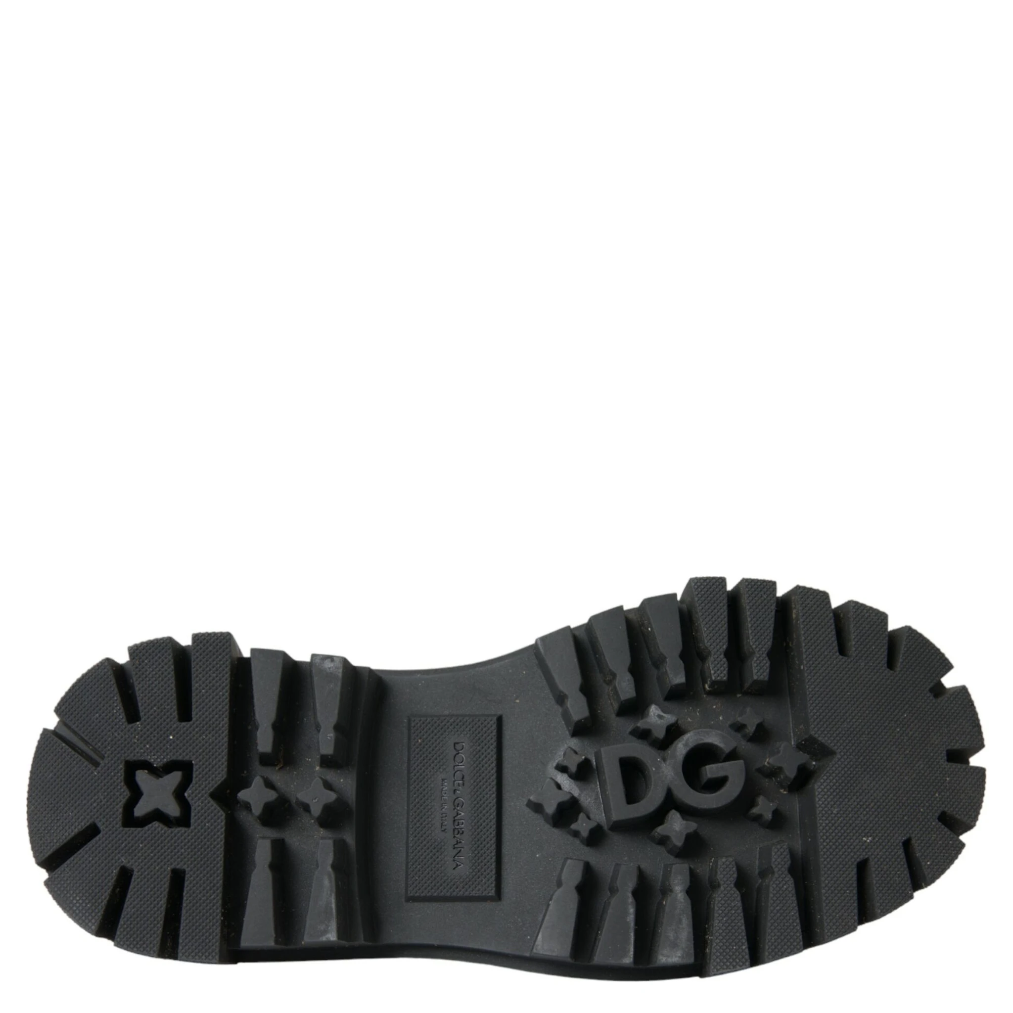 Black Leather Trekking Derby Embellished Shoes