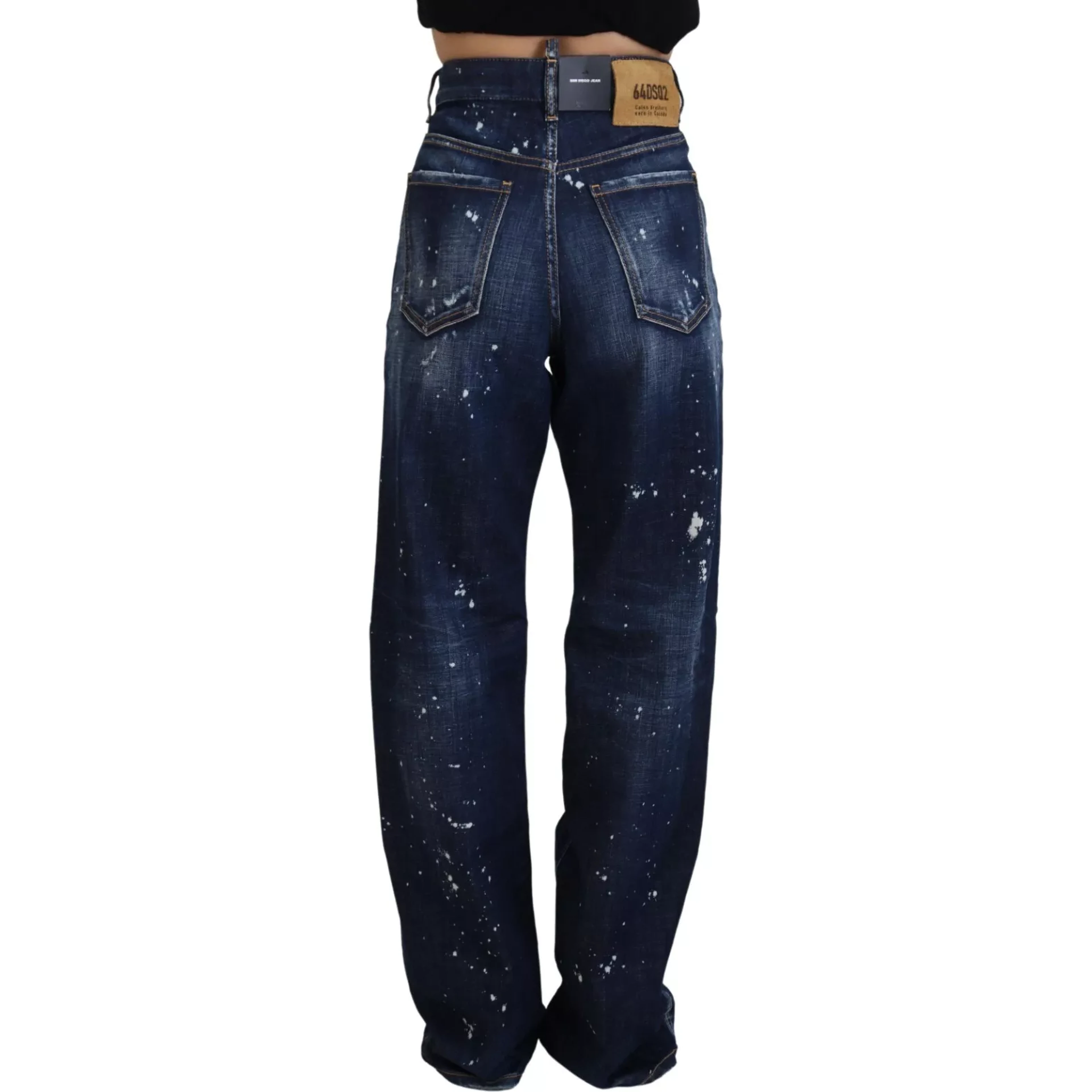 Blue High Waist Tattered Denim Jeans San Diego
