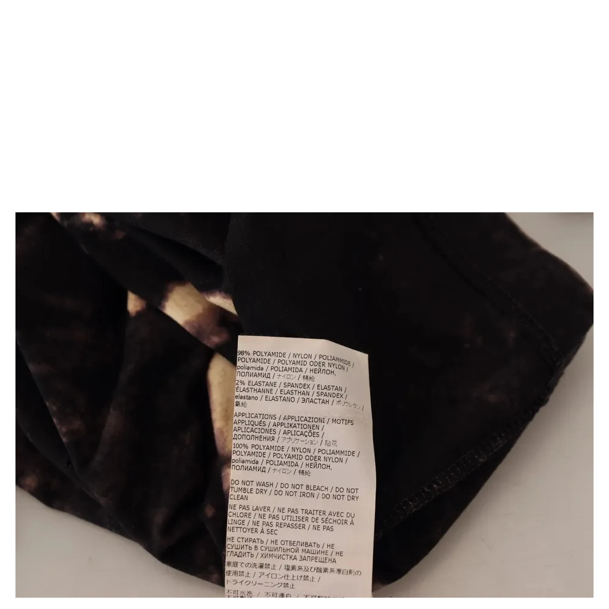 Black Tie Dye Mesh Long Sleeves Cotton Shift Dress