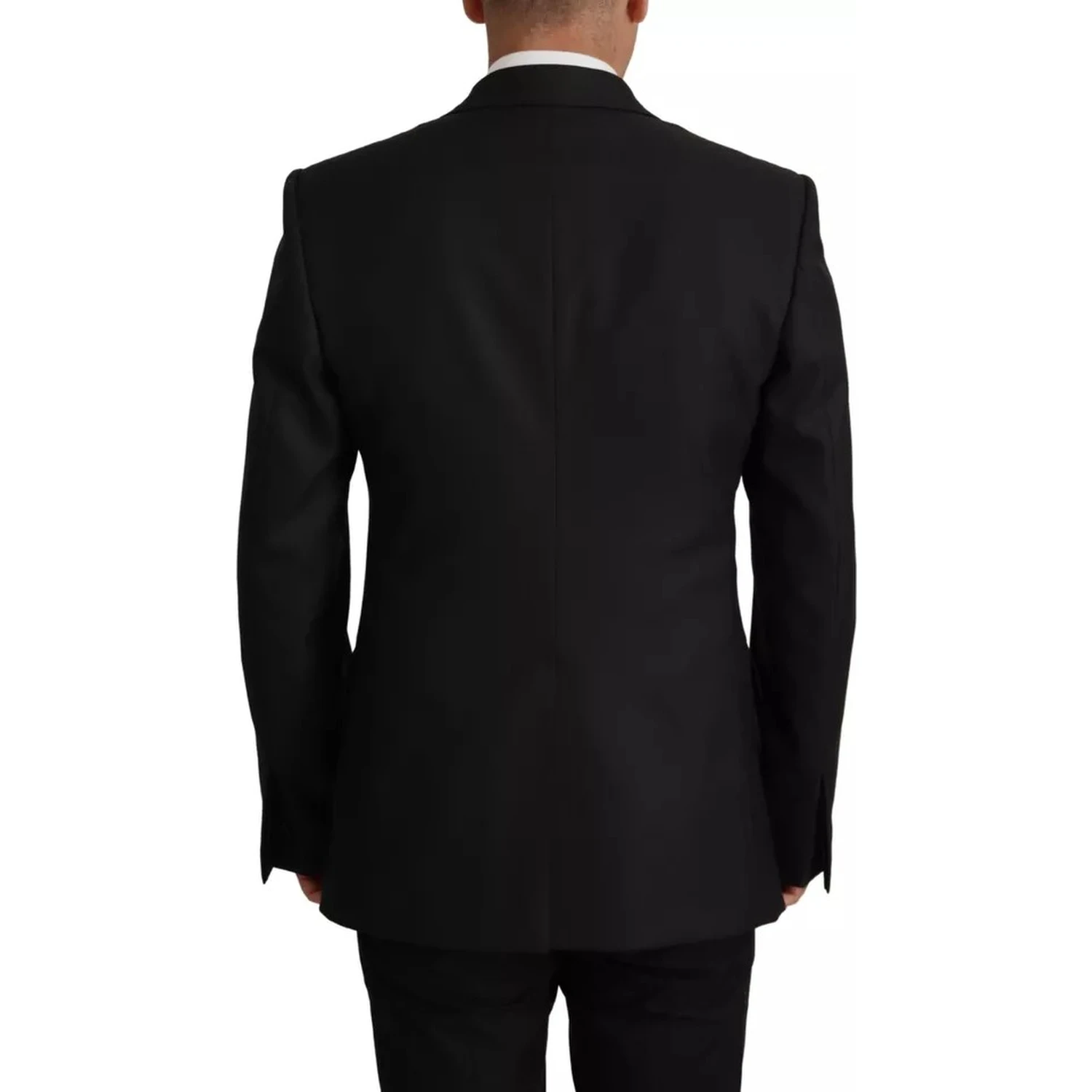 Black Polyester Single Breasted BlazerJacket