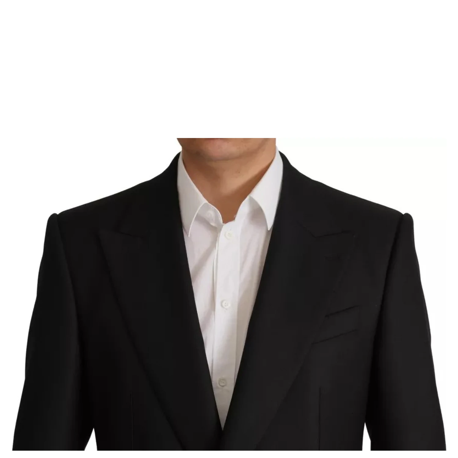Black Polyester Single Breasted BlazerJacket