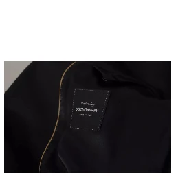 Black Polyester Single Breasted BlazerJacket