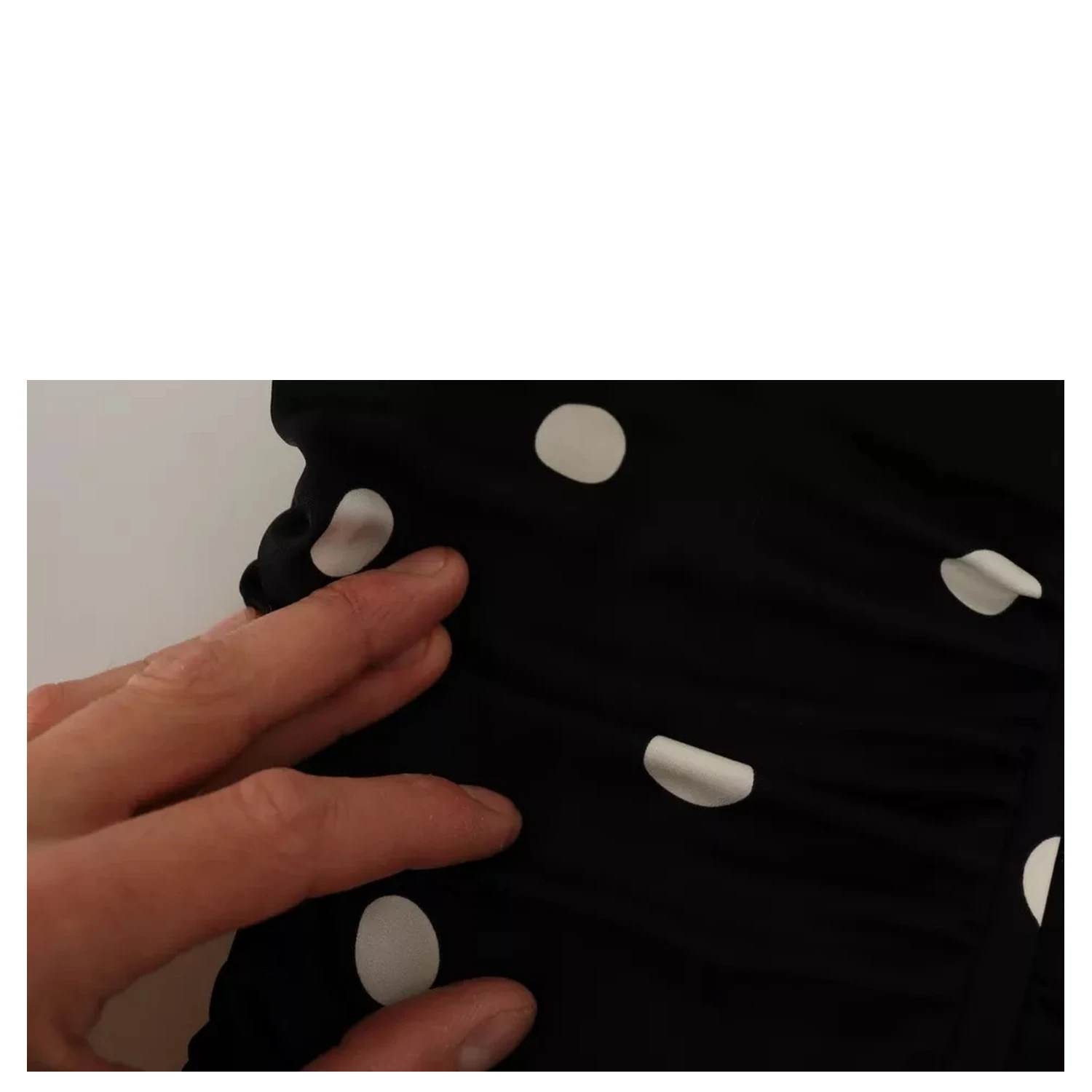 Black Silk Polka Dots V-neck Sheath Midi Dress