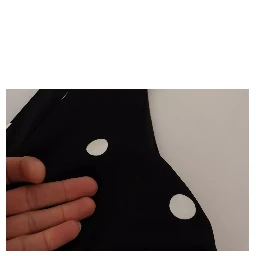 Black Silk Polka Dots V-neck Sheath Midi Dress