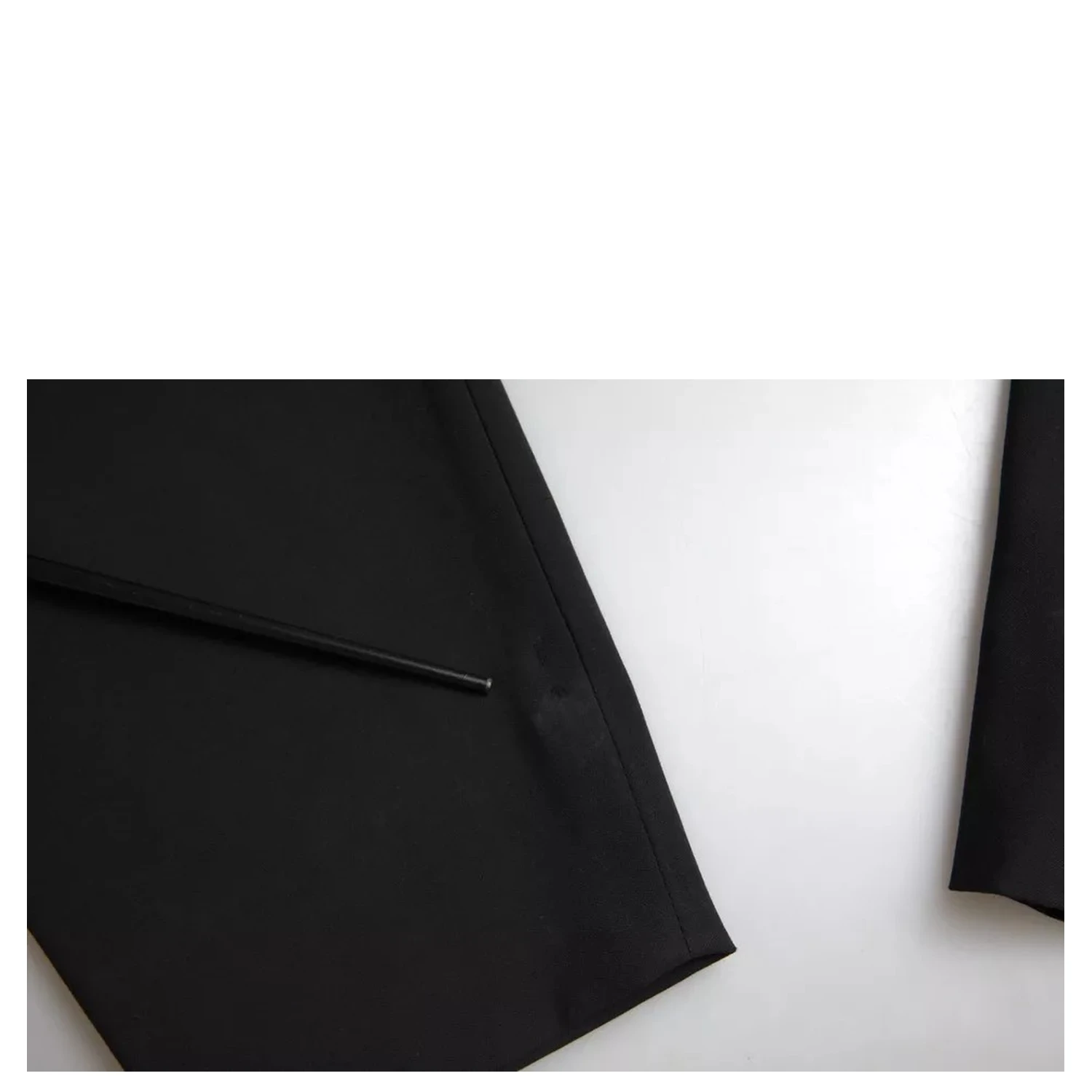 Black Wool Stretch Strapless Jumpsuit Dress