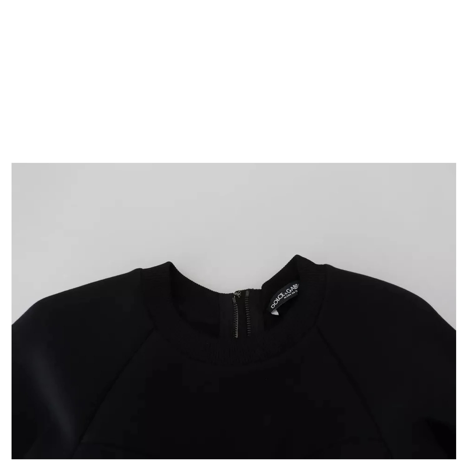 Cotton Black Long Sleeves A-line Mini Dress