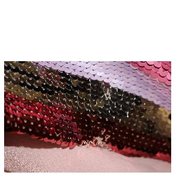 Pink Floral Sequined Crystal Gown Dress