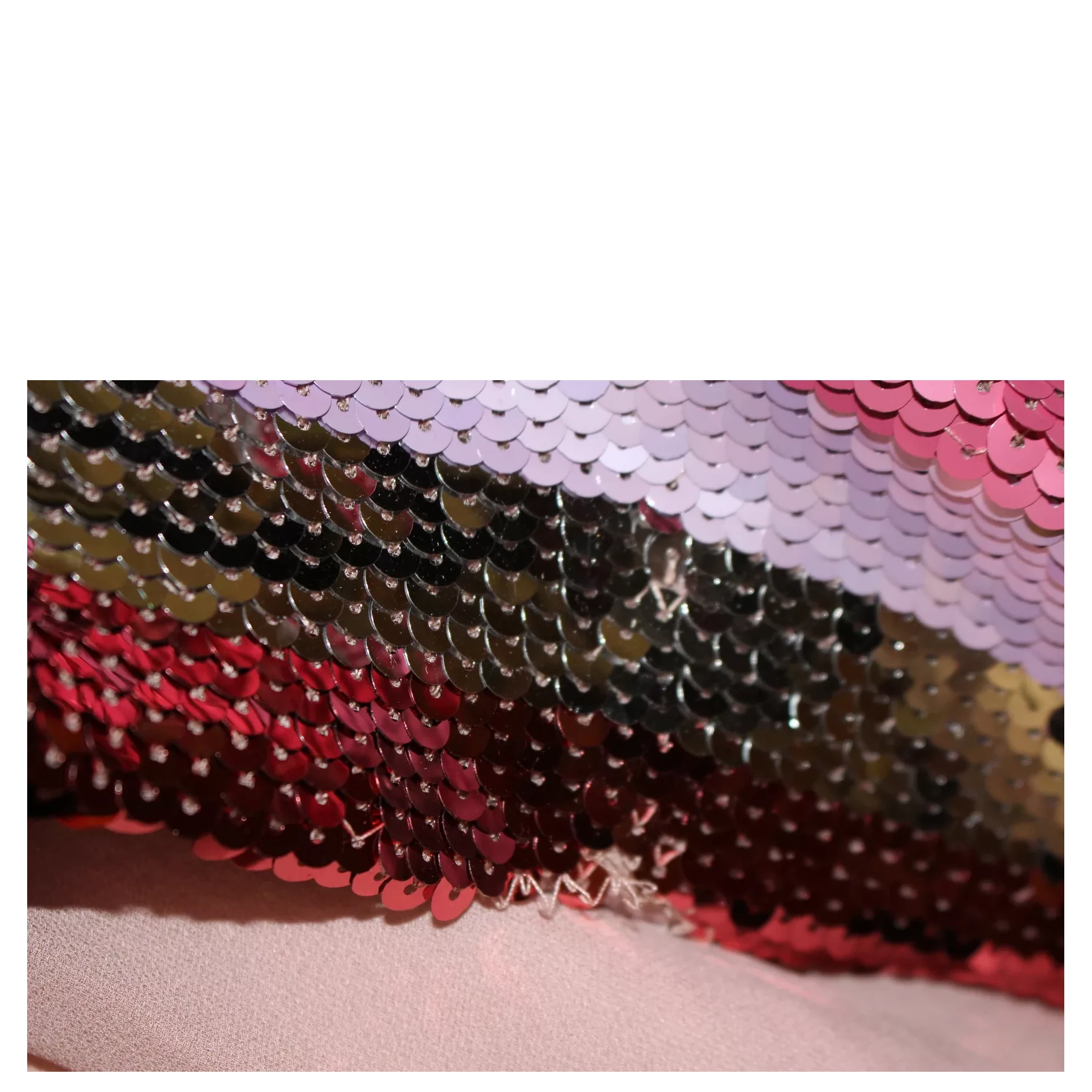 Pink Floral Sequined Crystal Gown Dress