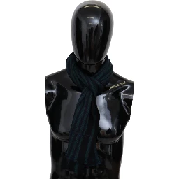 Multicolor Striped Wool Unisex Neck Wrap Shawl