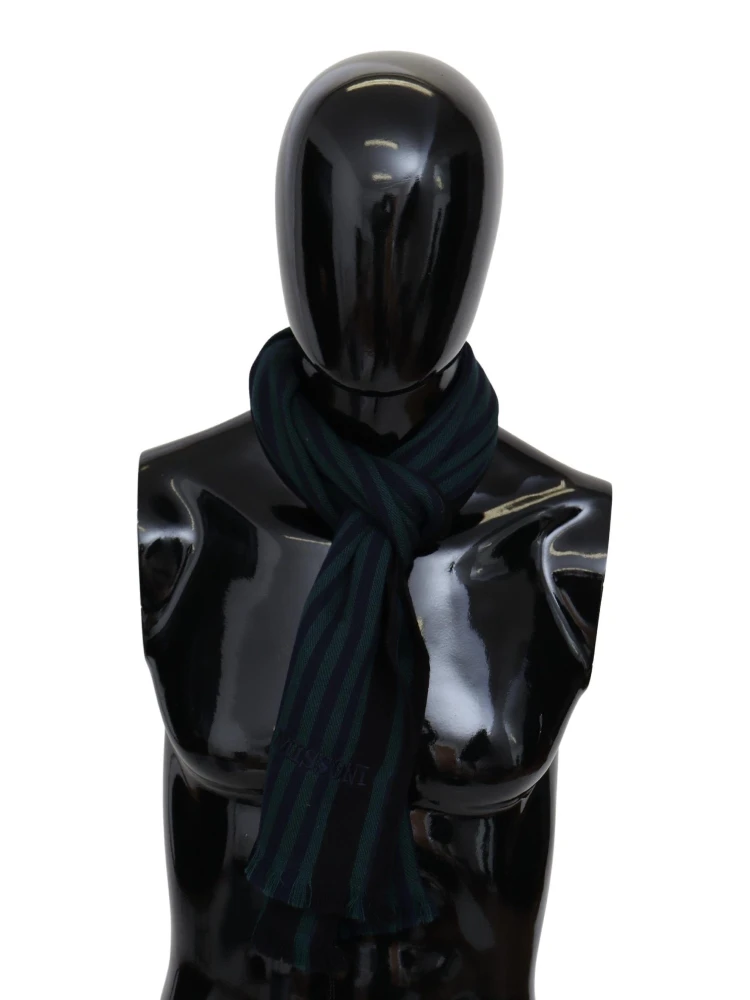 Multicolor Striped Wool Unisex Neck Wrap Shawl