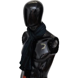 Multicolor Striped Wool Unisex Neck Wrap Shawl