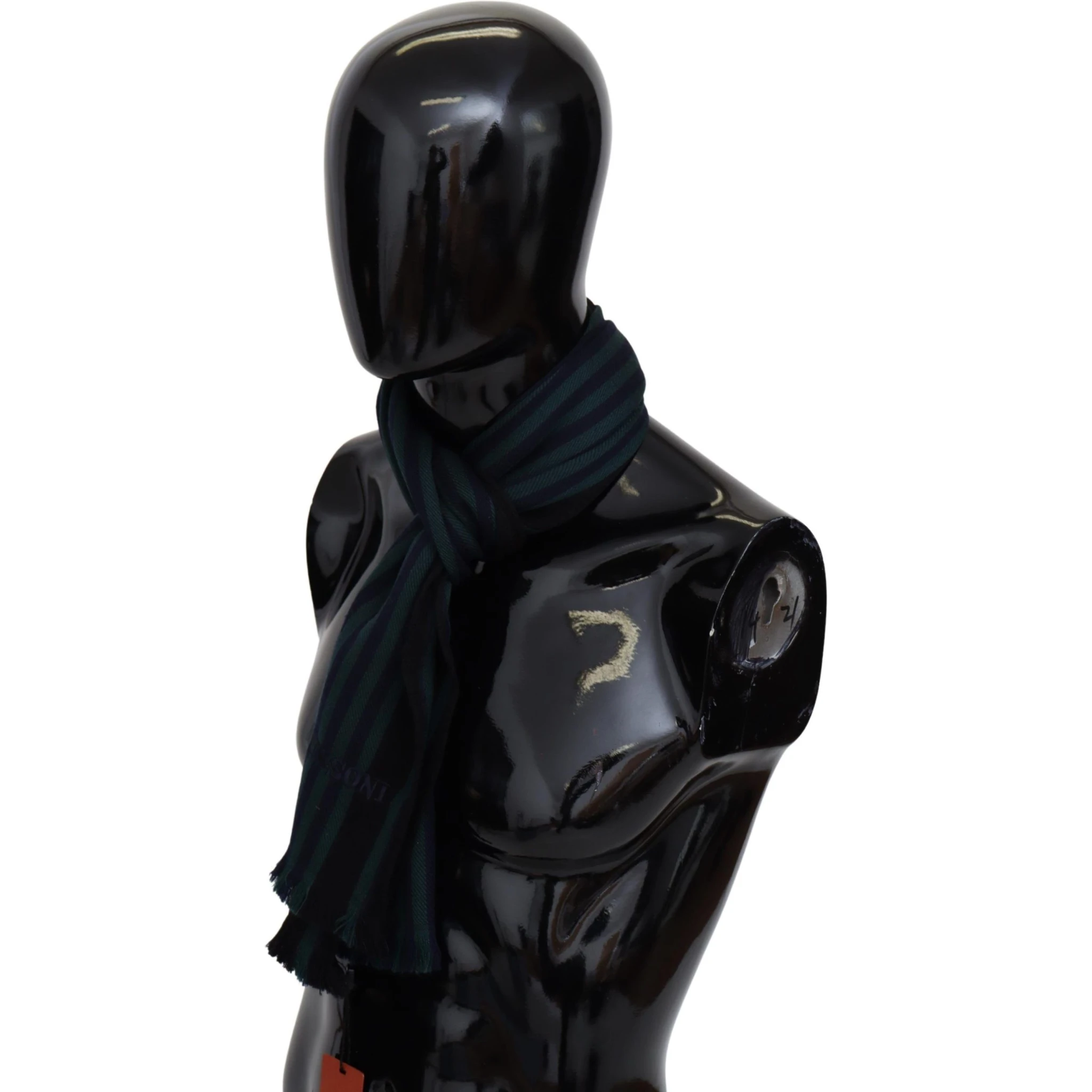 Multicolor Striped Wool Unisex Neck Wrap Shawl