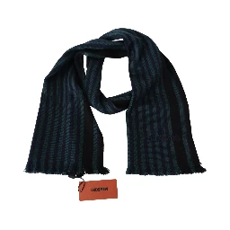 Multicolor Striped Wool Unisex Neck Wrap Shawl