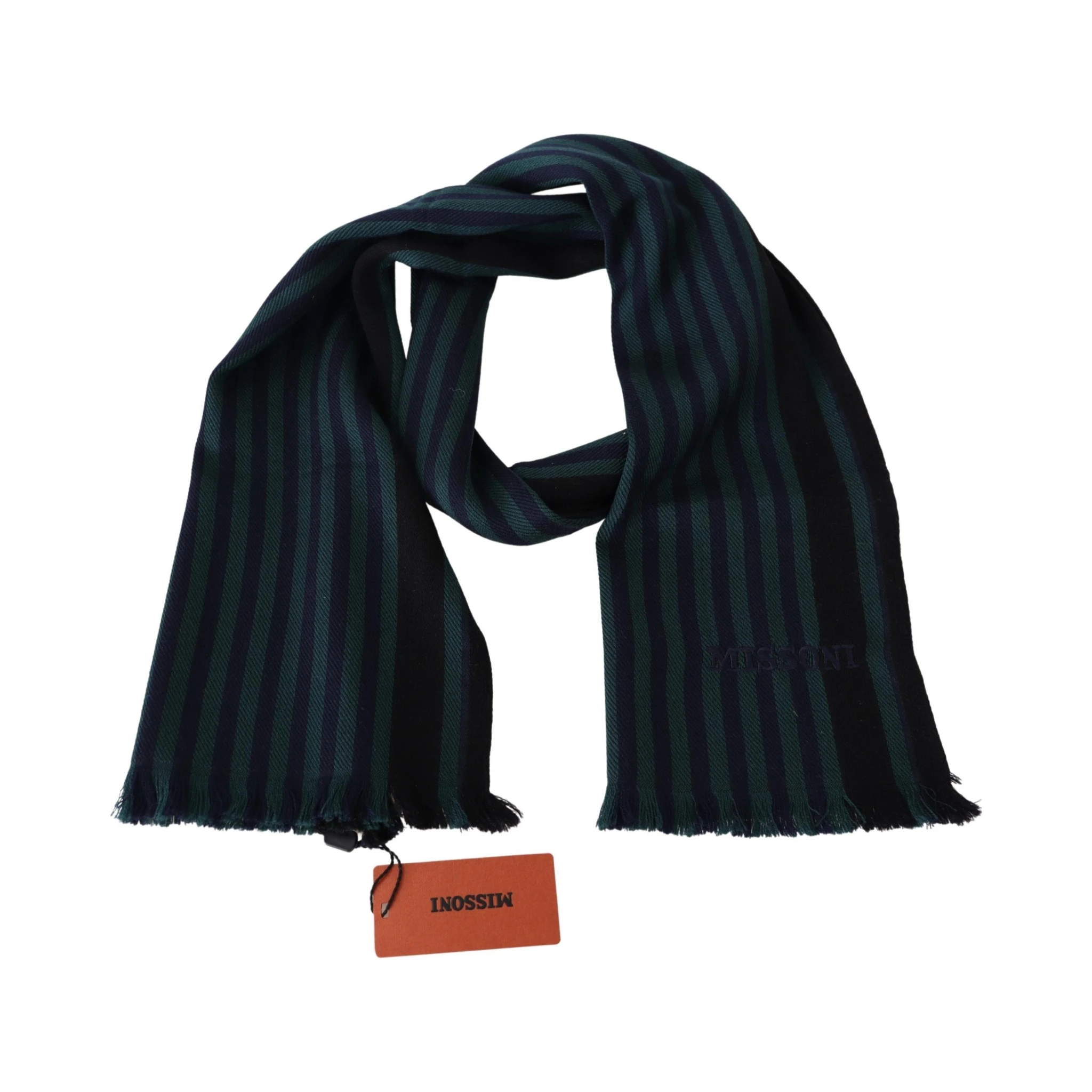 Multicolor Striped Wool Unisex Neck Wrap Shawl