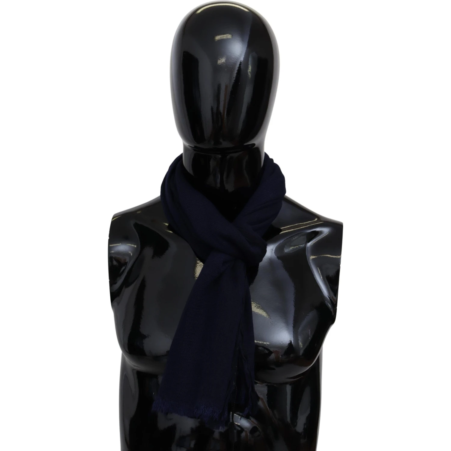 Blue Wool Knit Unisex Neck Wrap Scarf