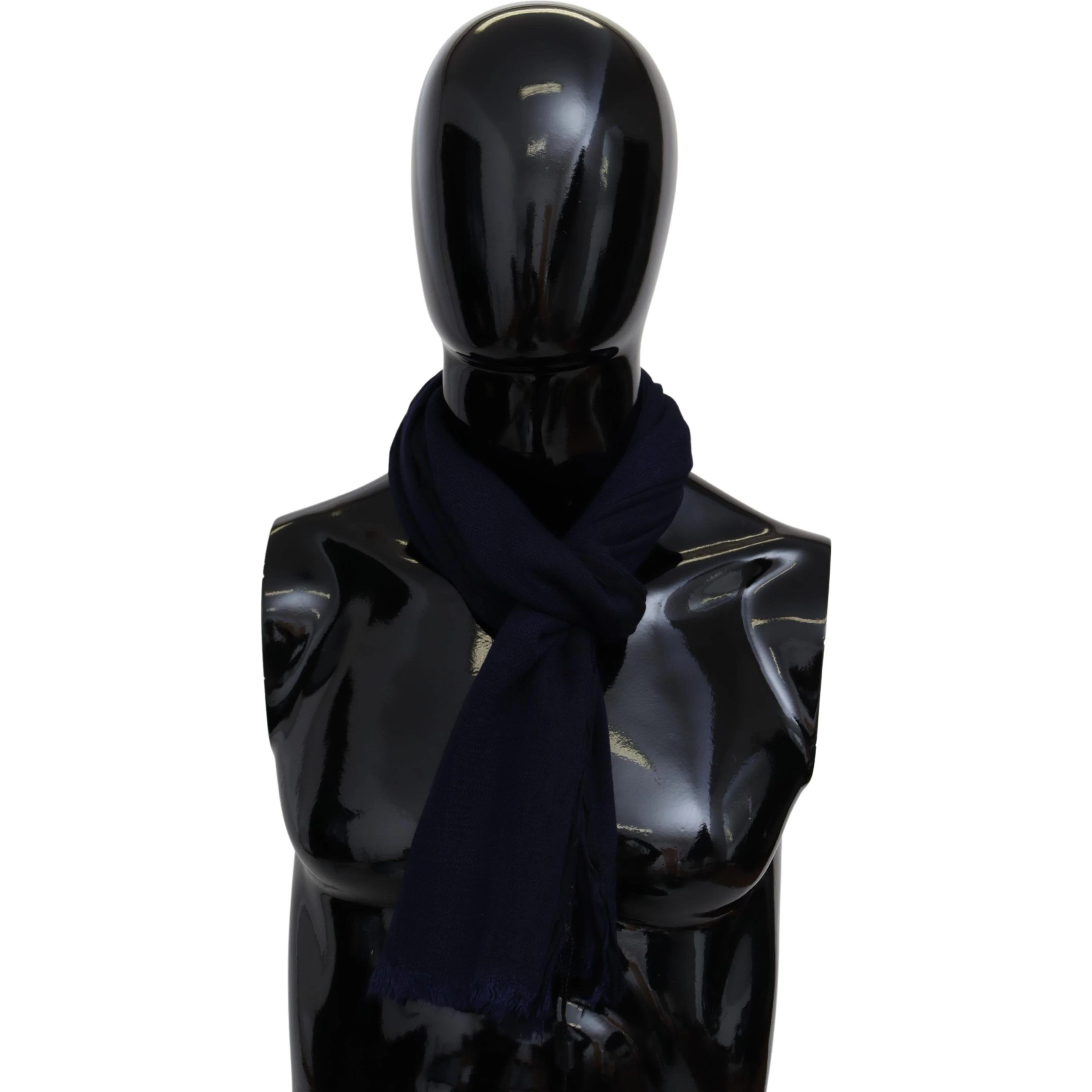 Blue Wool Knit Unisex Neck Wrap Scarf