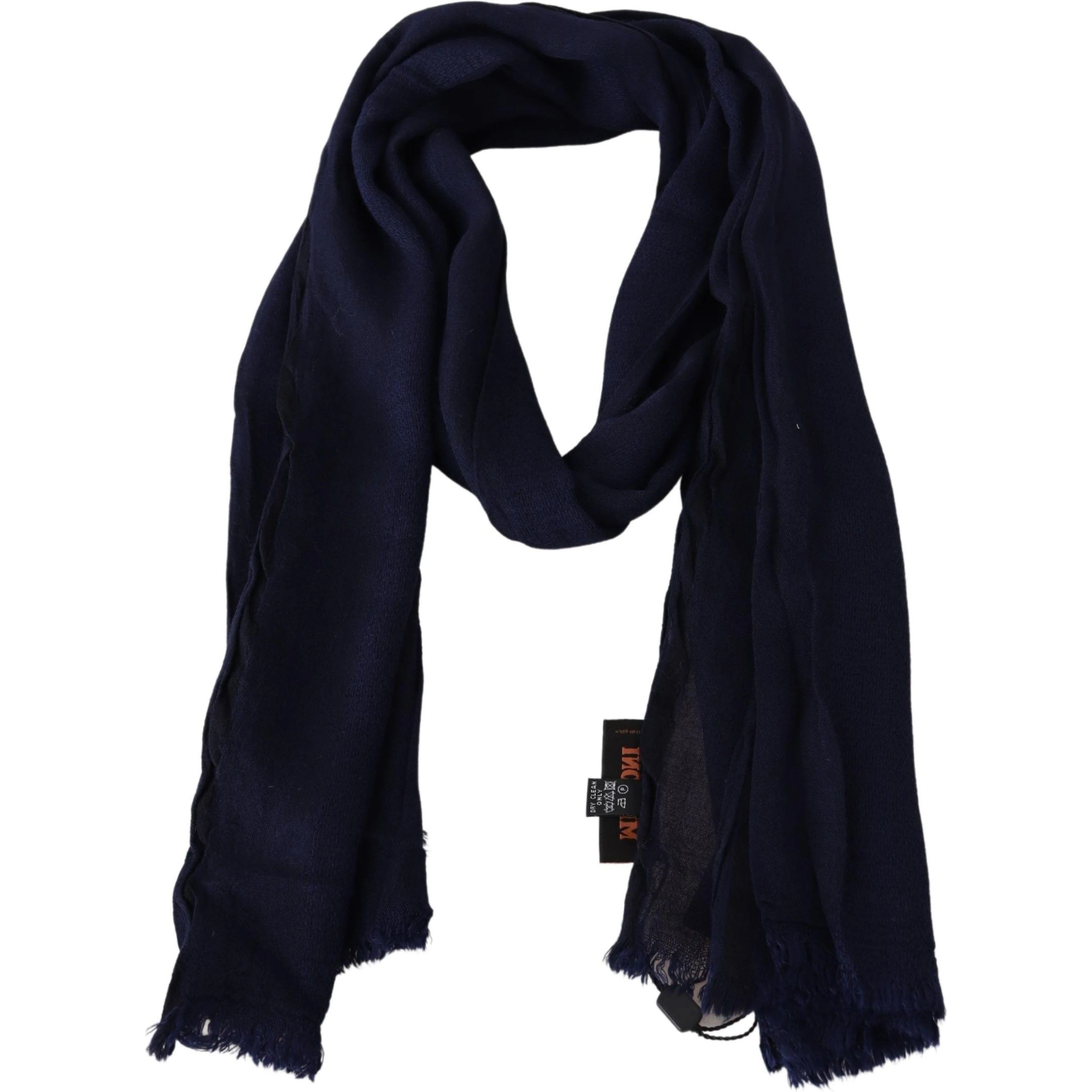 Blue Wool Knit Unisex Neck Wrap Scarf