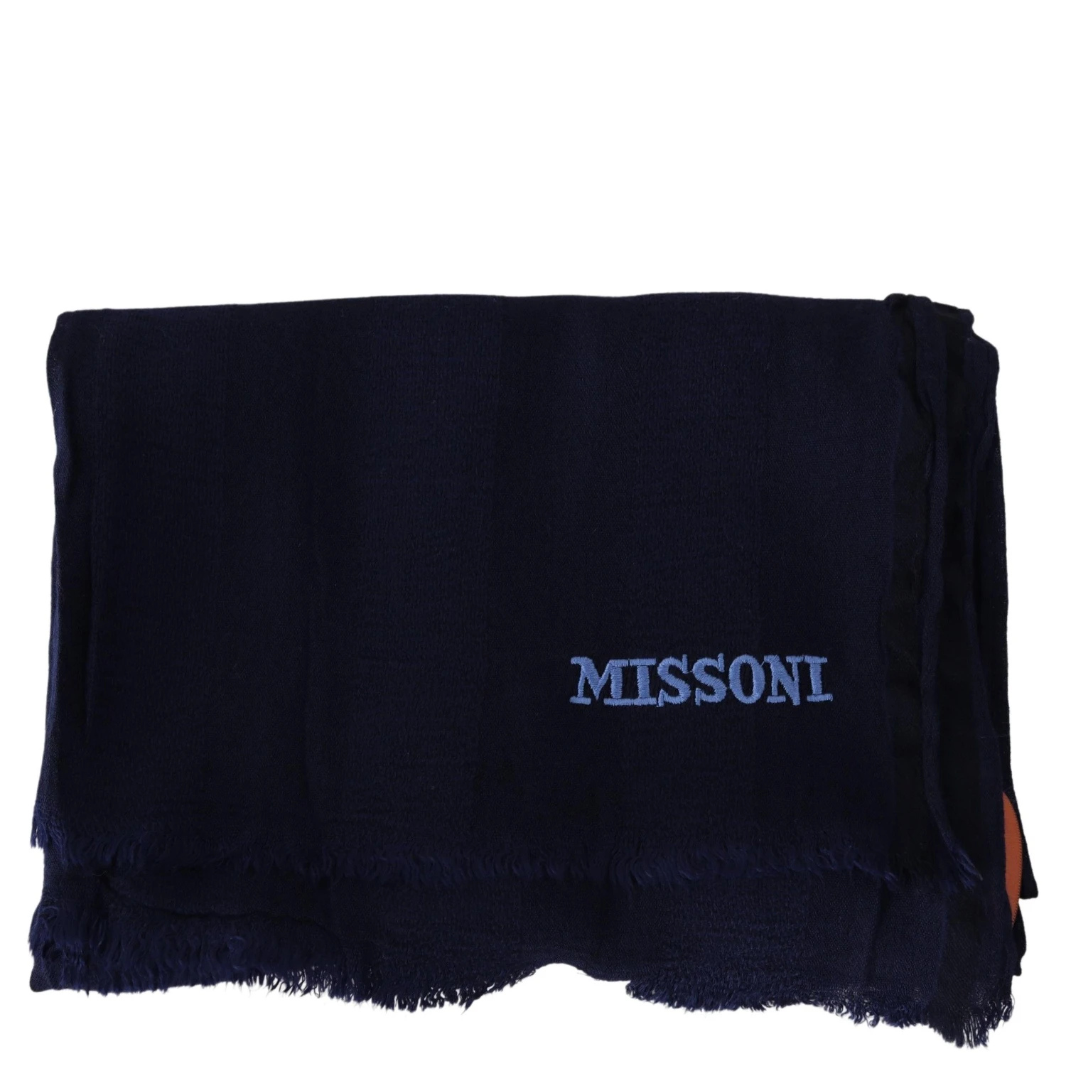 Blue Wool Knit Unisex Neck Wrap Scarf
