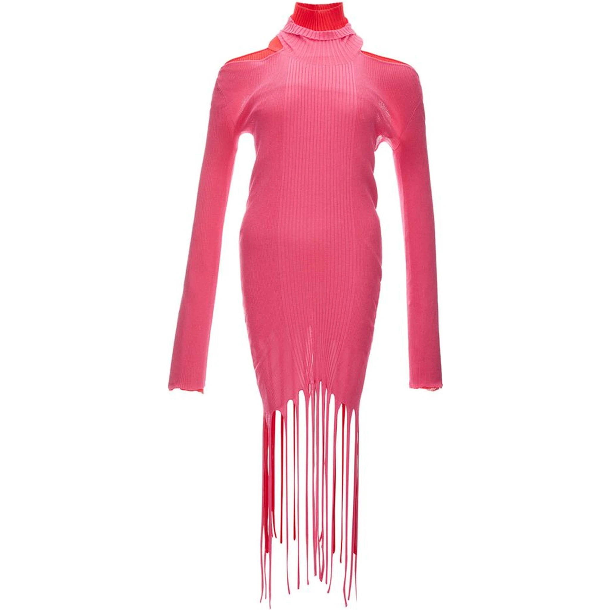 Pink Cotton Casual Dress