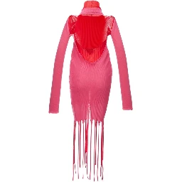 Pink Cotton Casual Dress