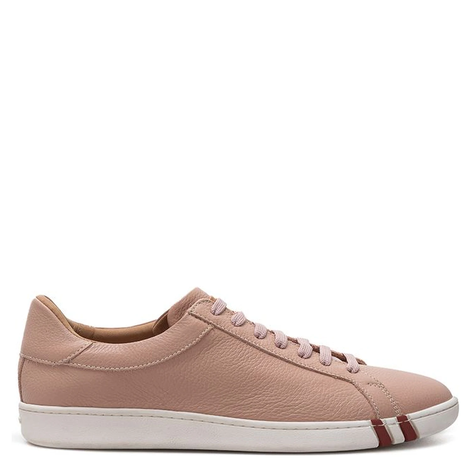 Pink Leather Low Top Sneakers