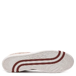 Pink Leather Low Top Sneakers