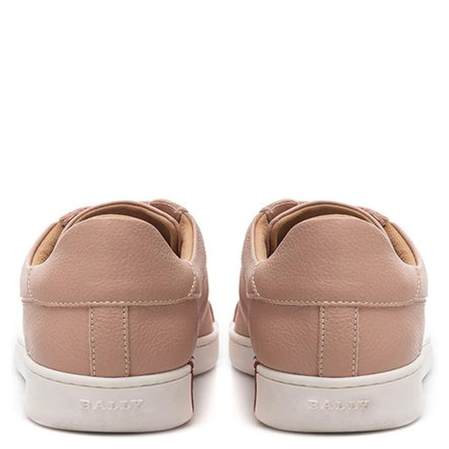 Pink Leather Low Top Sneakers