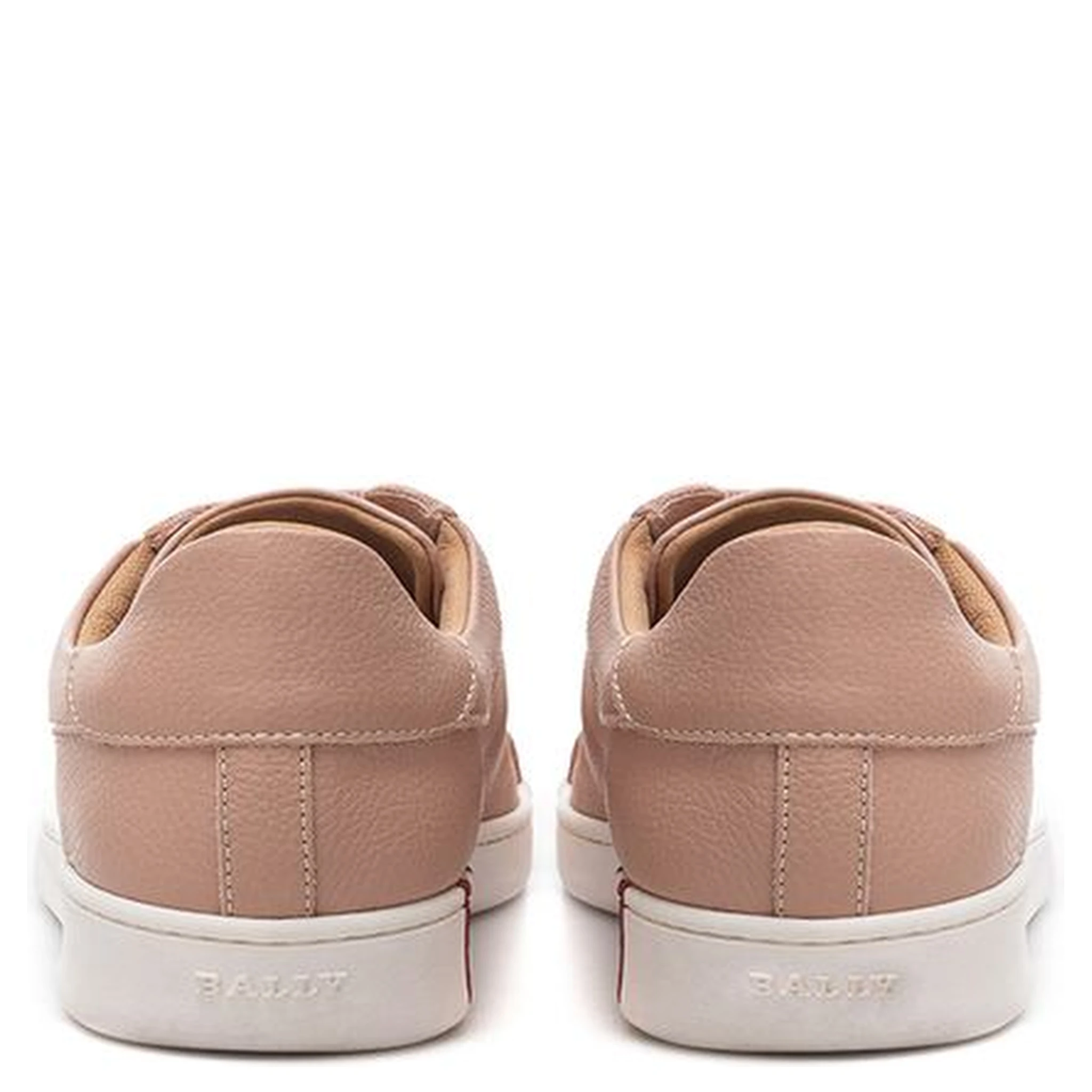 Pink Leather Low Top Sneakers