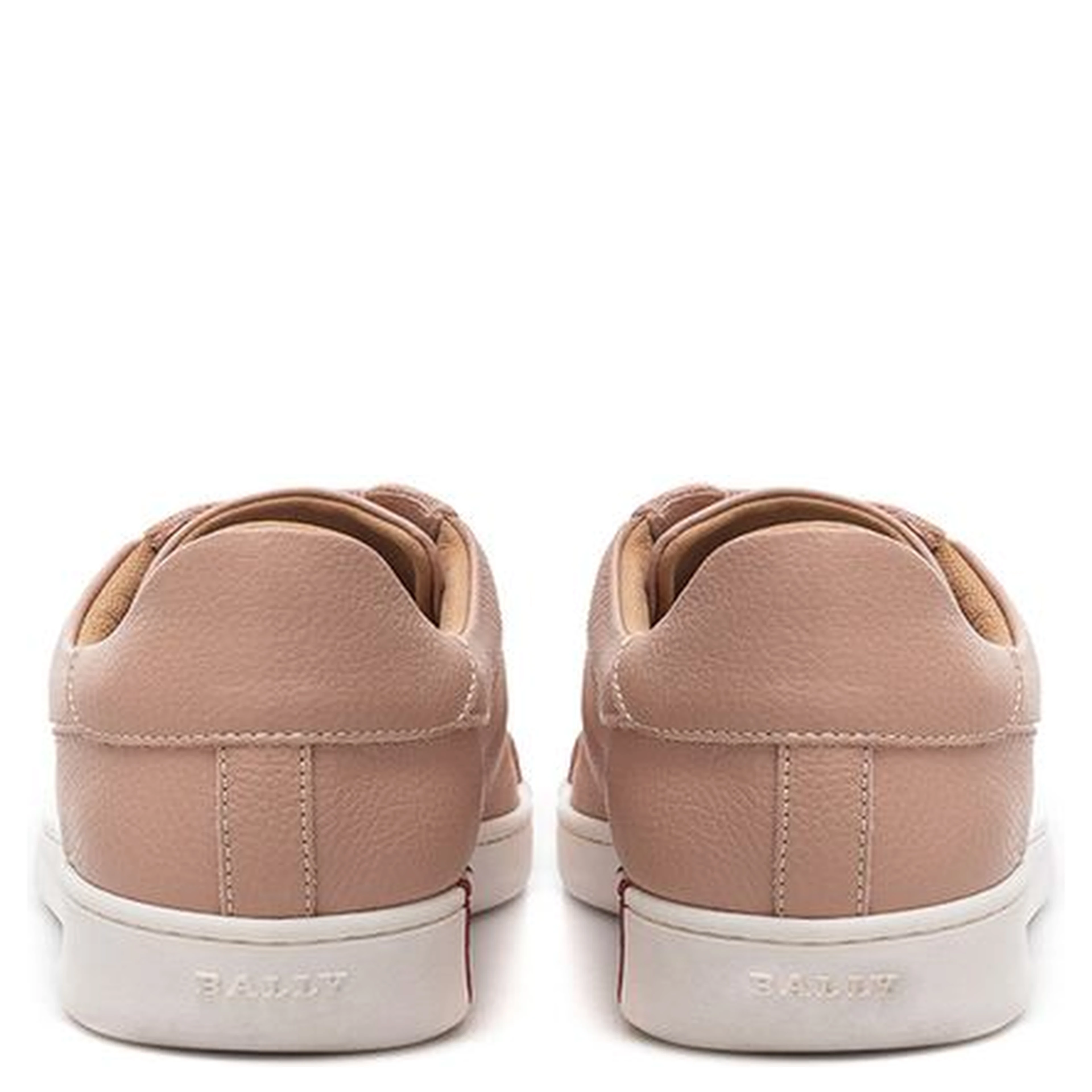 Pink Leather Low Top Sneakers