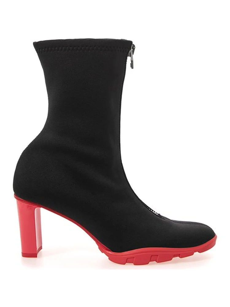 Black Neoprene Ankle Boots