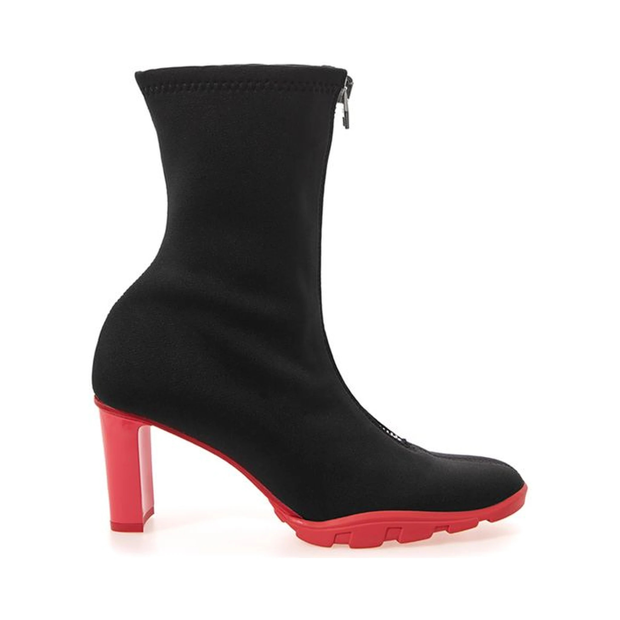 Black Neoprene Ankle Boots