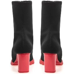 Black Neoprene Ankle Boots