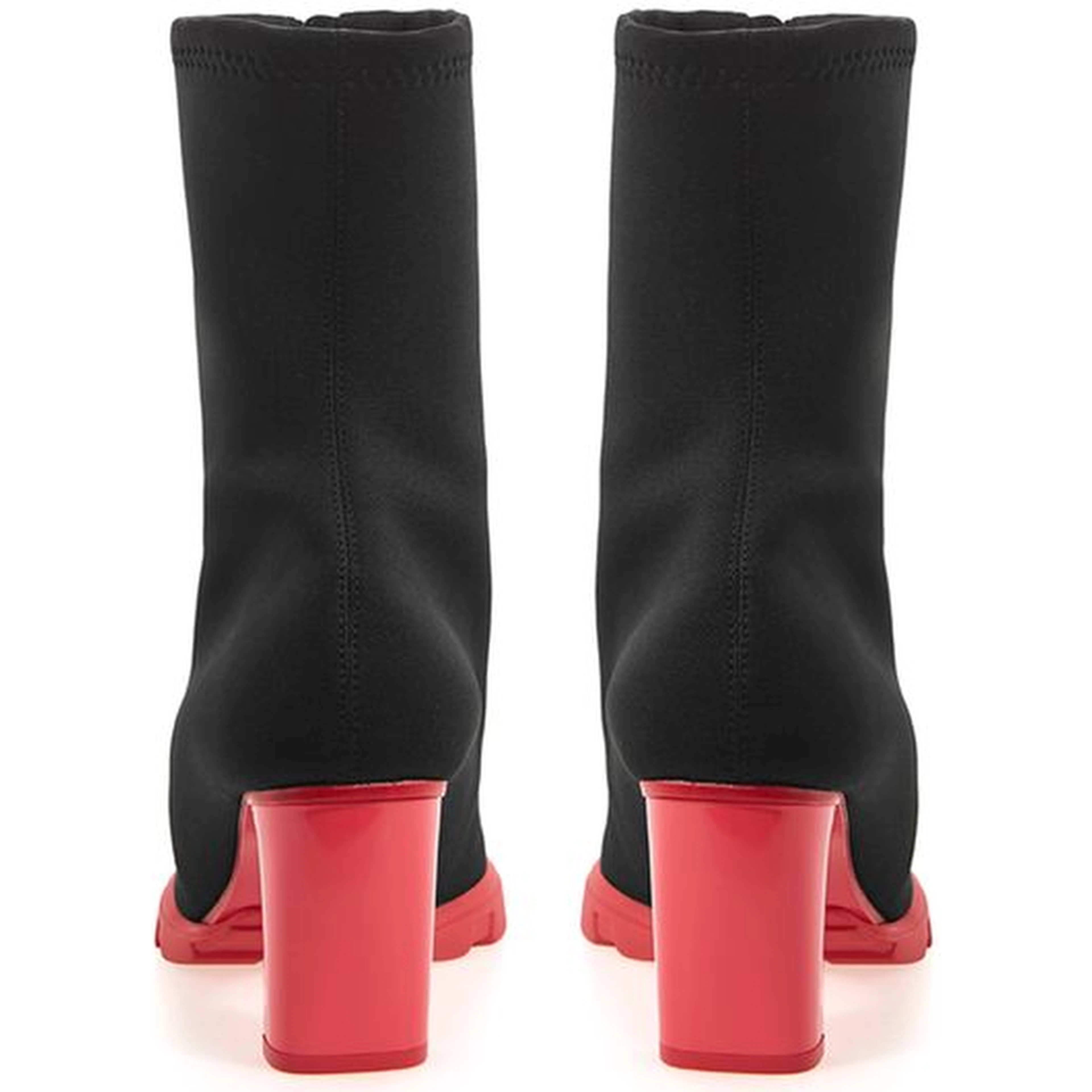 Black Neoprene Ankle Boots
