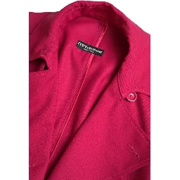 Dark Pink Double Breasted Trench Coat Jacket