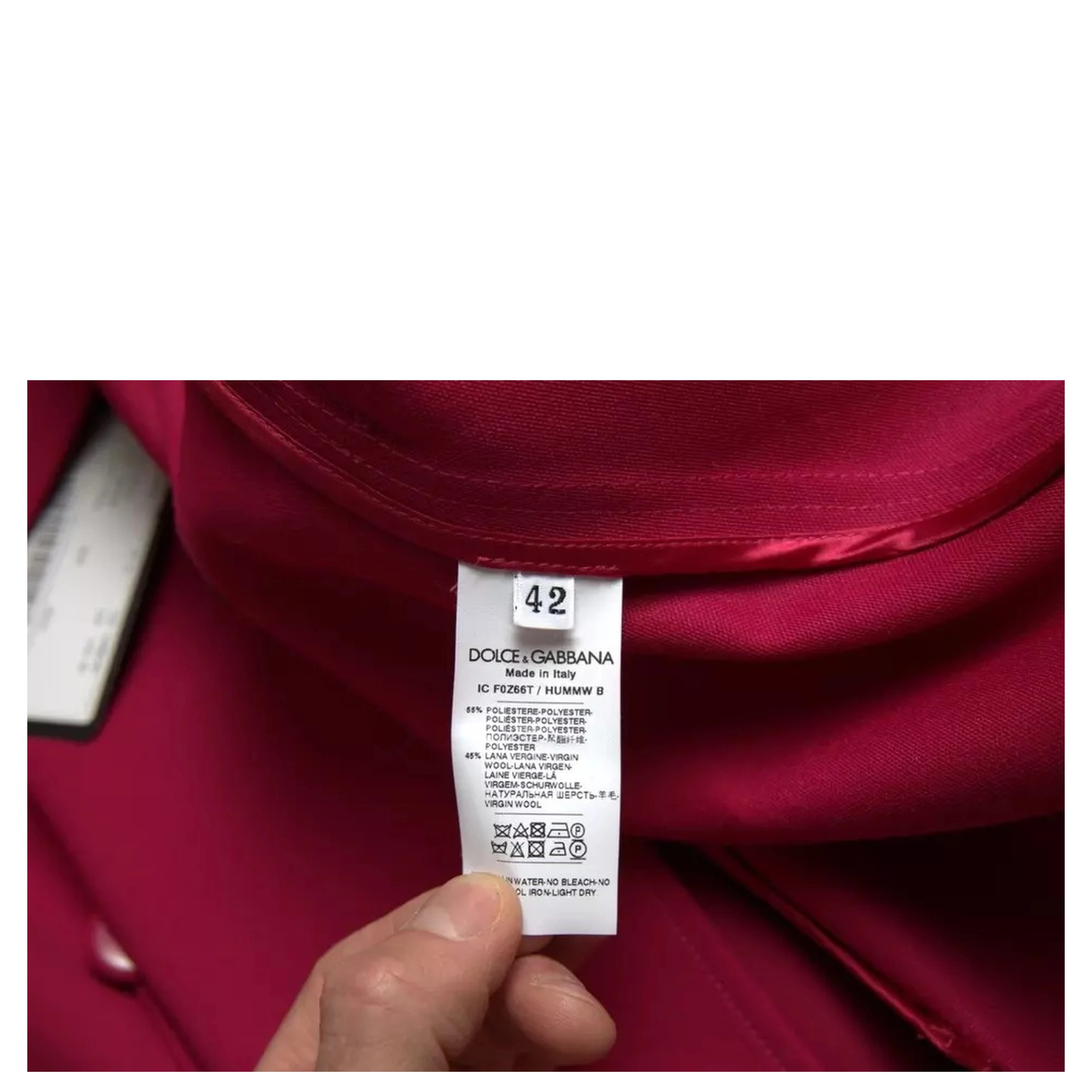 Dark Pink Double Breasted Trench Coat Jacket
