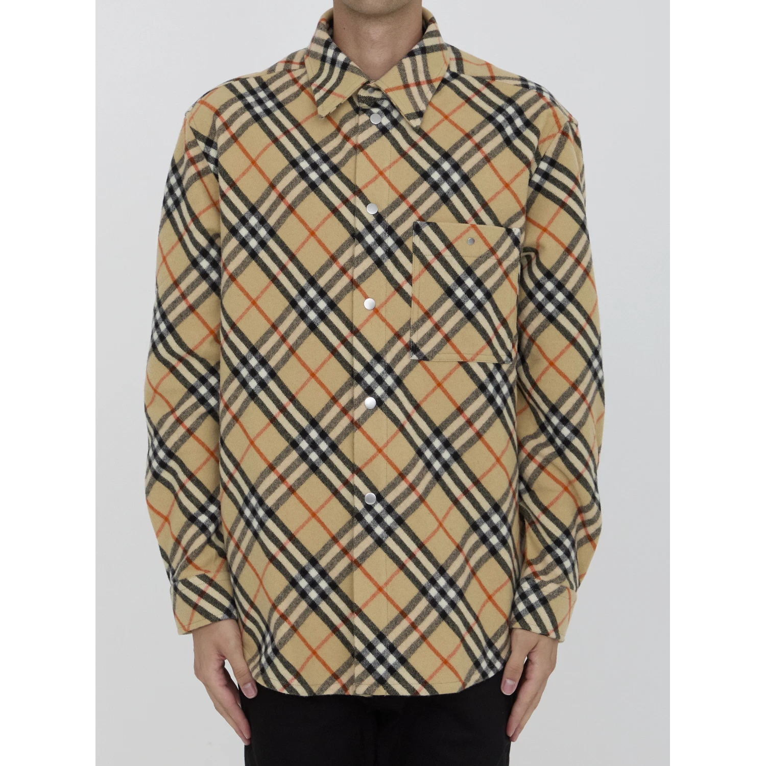 Check wool shirt
