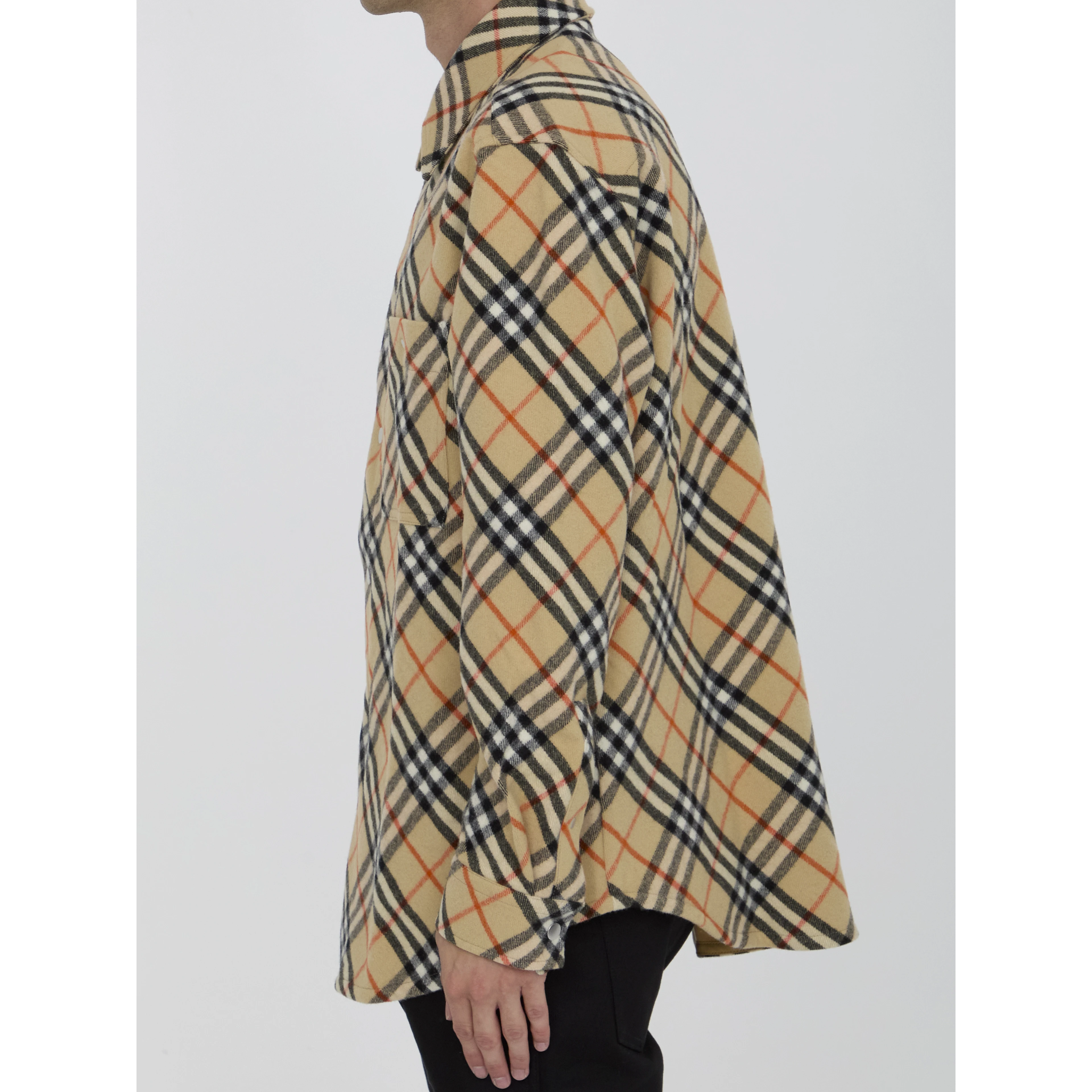 Check wool shirt