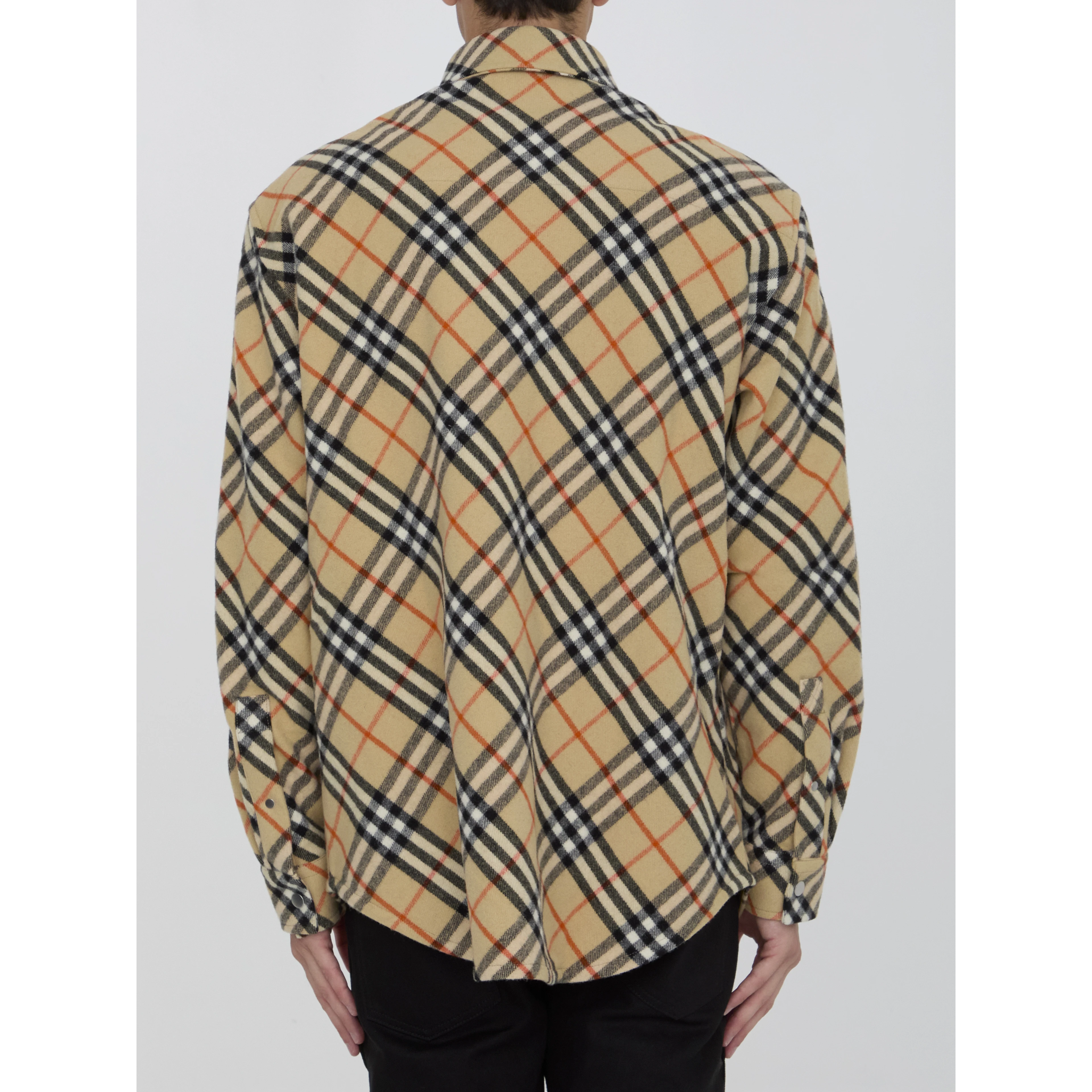 Check wool shirt