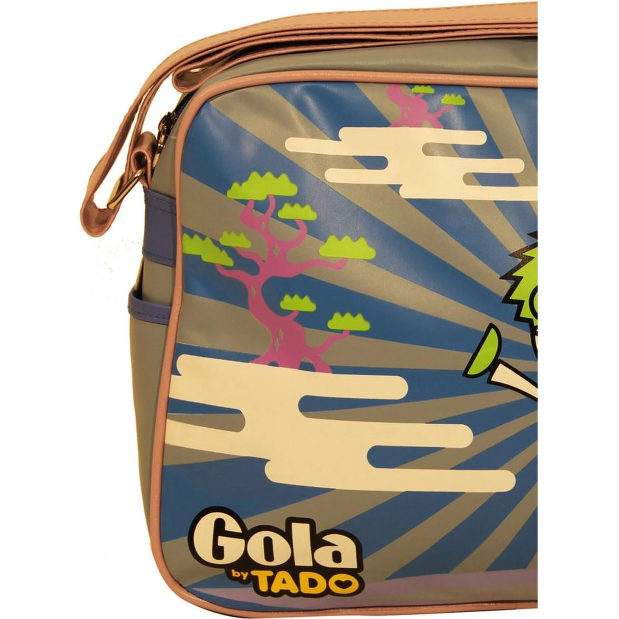 Blue Synthetic Handbag