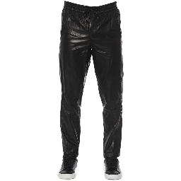 Black Lamb Leather Jeans & Pants