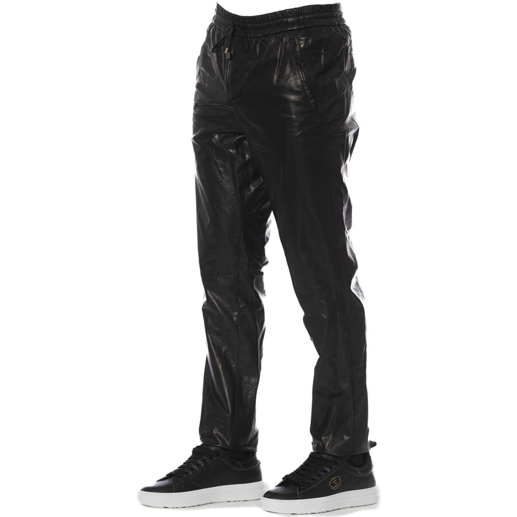 Black Lamb Leather Jeans & Pants