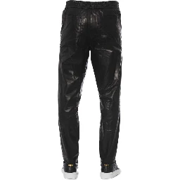 Black Lamb Leather Jeans & Pants